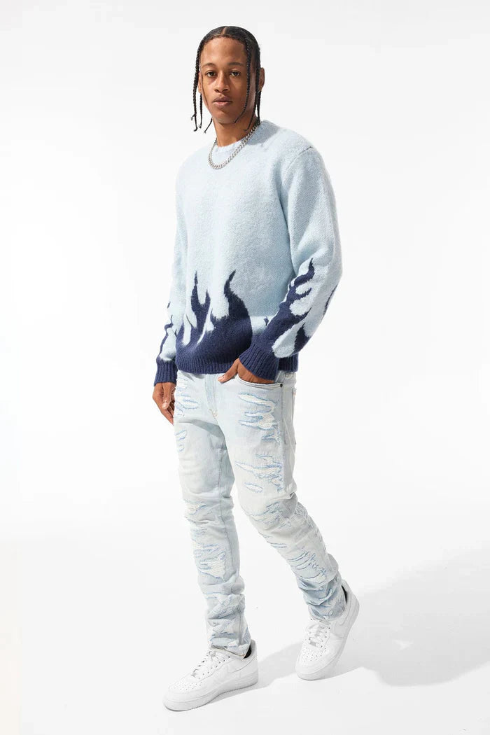 Jordan Craig Inferno Crewneck Sweater (Azure)