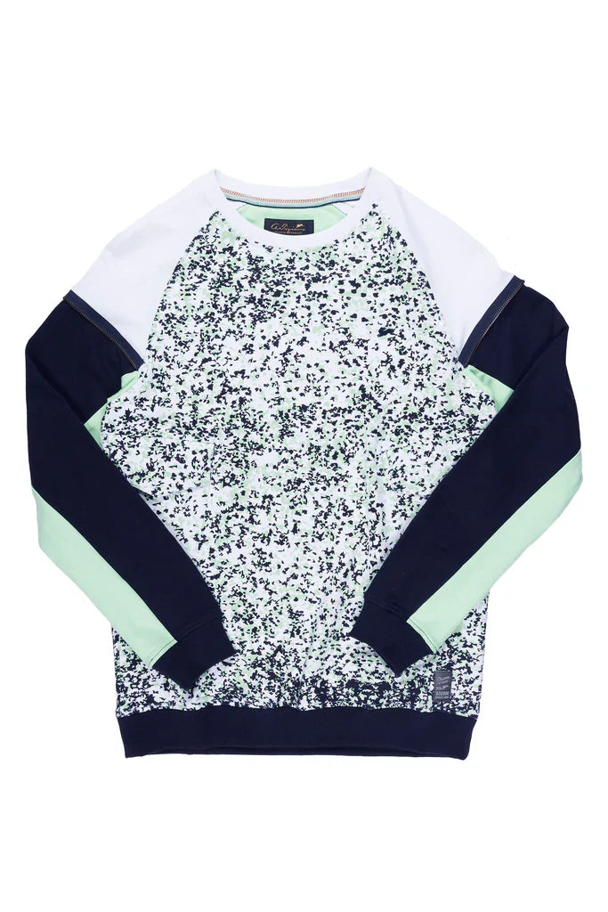 A Tiziano Randall | Men's Long Sleeve French Terry Crew (Navy)