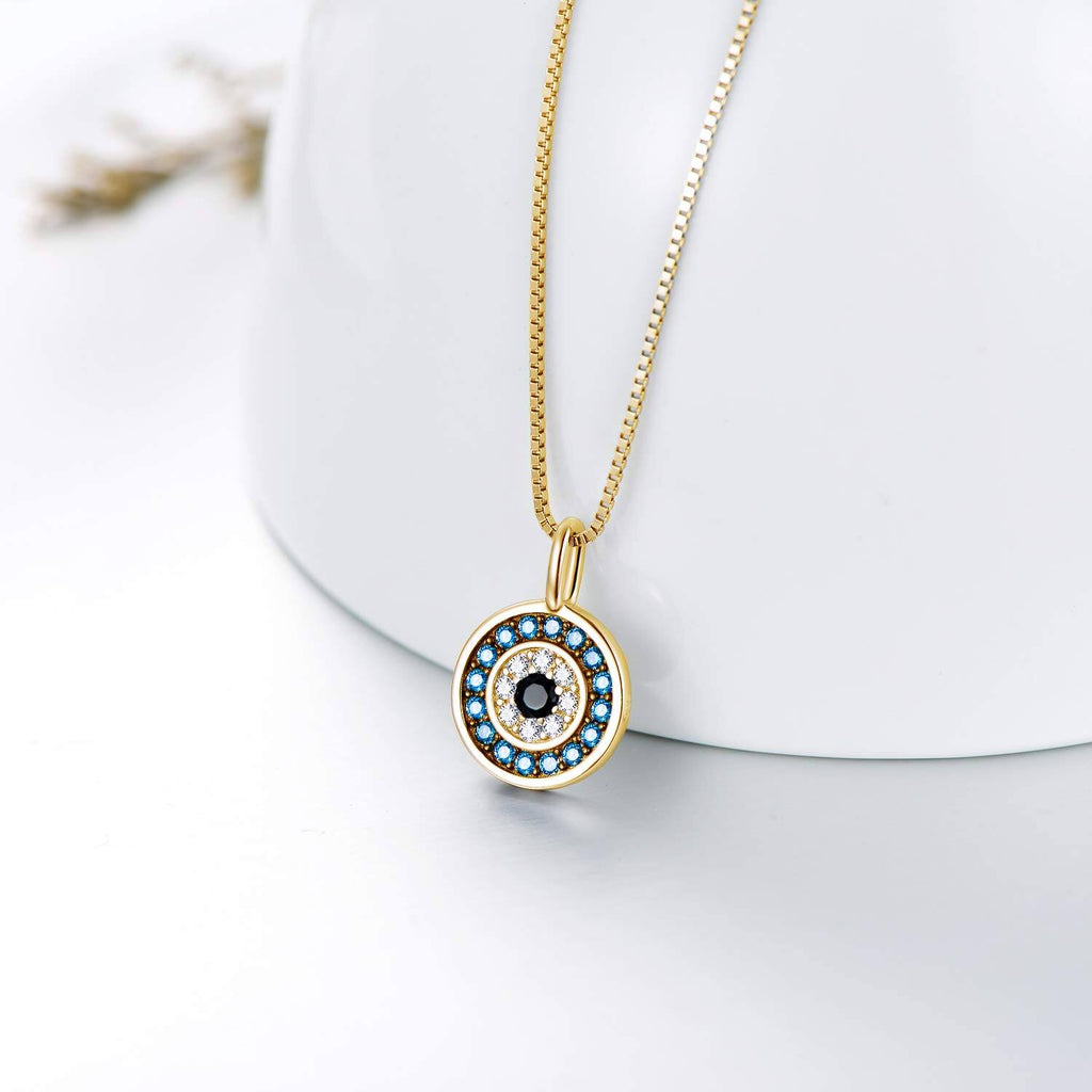 925 Sterling Silver Blue Evil Eye Pendant Necklace