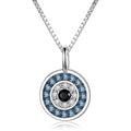 925 Sterling Silver Blue Evil Eye Pendant Necklace