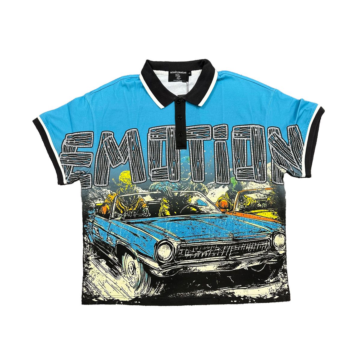 MIXED EMOTIONS Road Rage Button up (Blue)