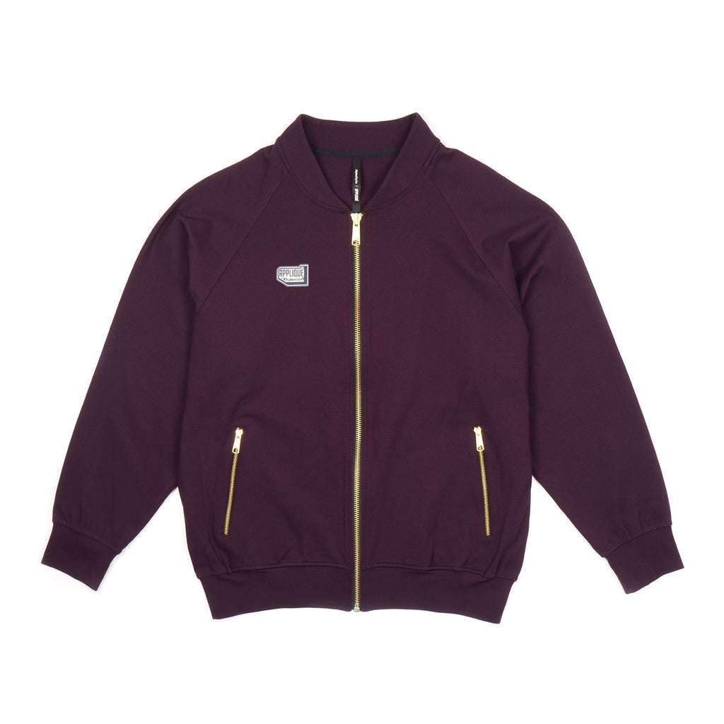 ALPHA STYLE APPLIQUE CAMDEN ZIP UP JACKET (PUR)