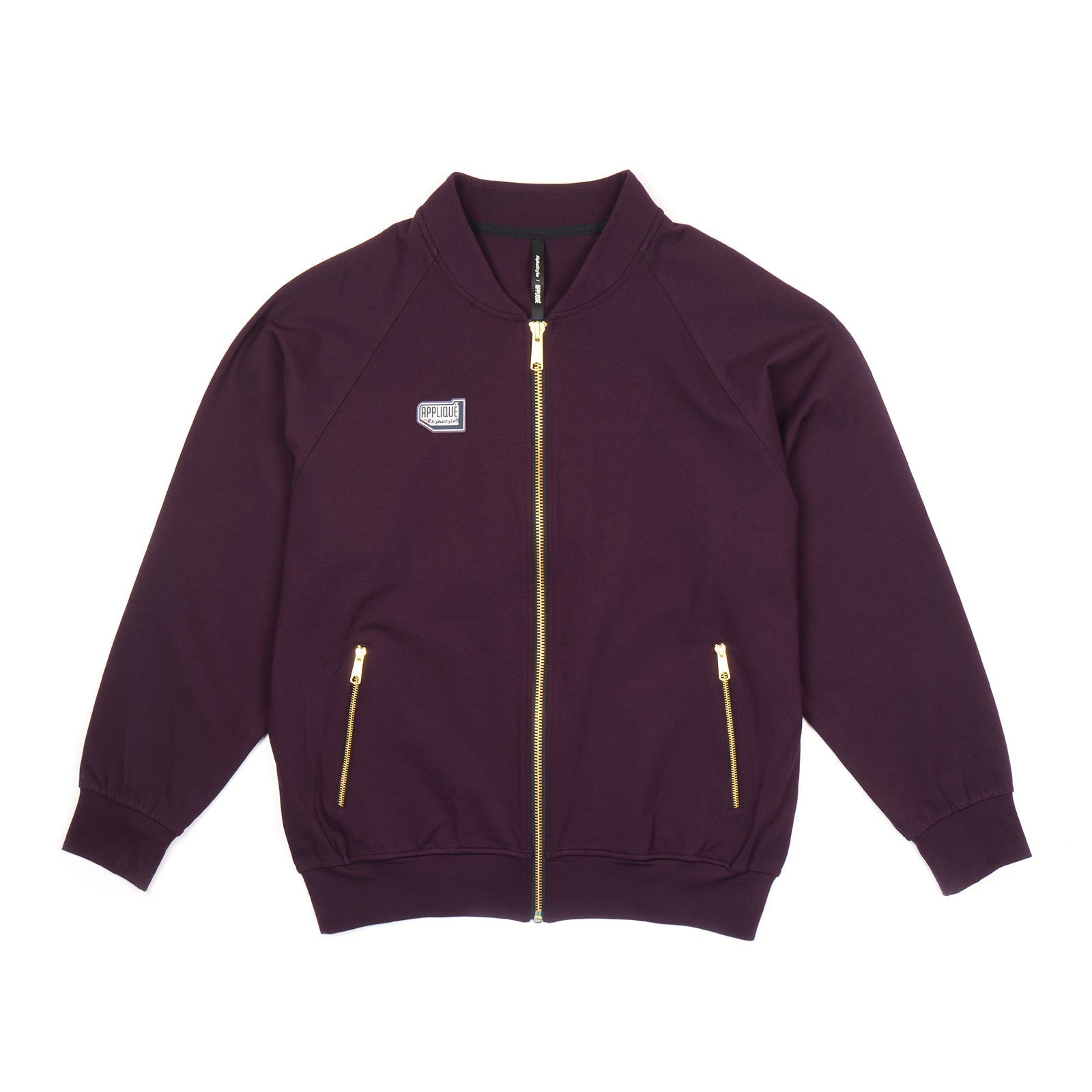ALPHA STYLE APPLIQUE CAMDEN ZIP UP JACKET (PUR)