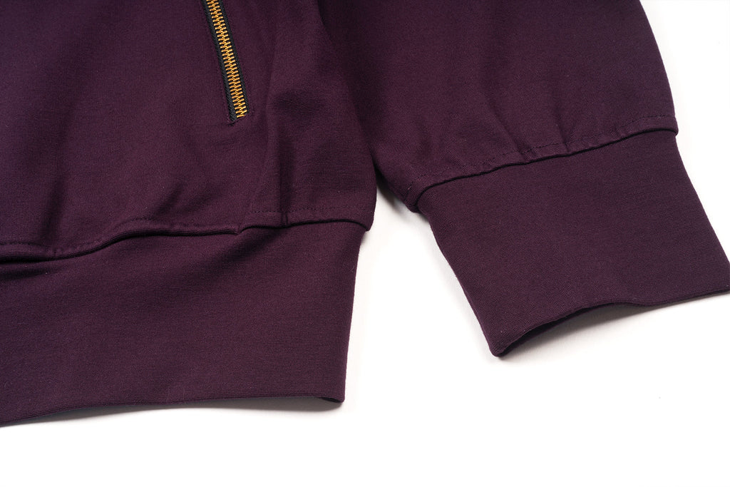ALPHA STYLE APPLIQUE CAMDEN ZIP UP JACKET (PUR)