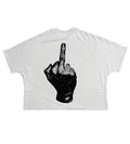 BILLIONAIRE STUDIOS BORN MIDDLE FINGER TEE (WHITE)