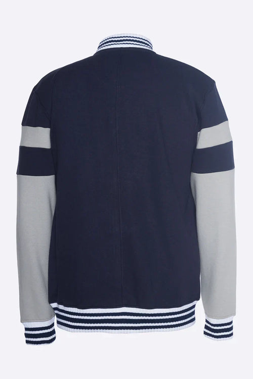 A TIZIANO Cory | Fleece Letter Jacket (Indigo)