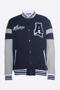 A TIZIANO Cory | Fleece Letter Jacket (Indigo)