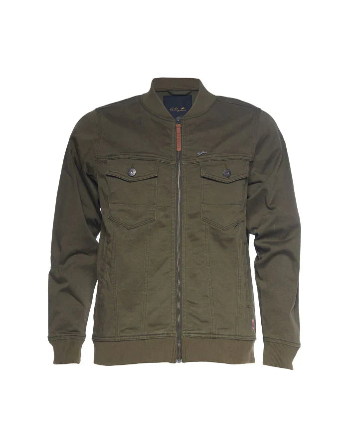 A TIZIANO Davis | Solid Bomber Jacket (Dark Olive)