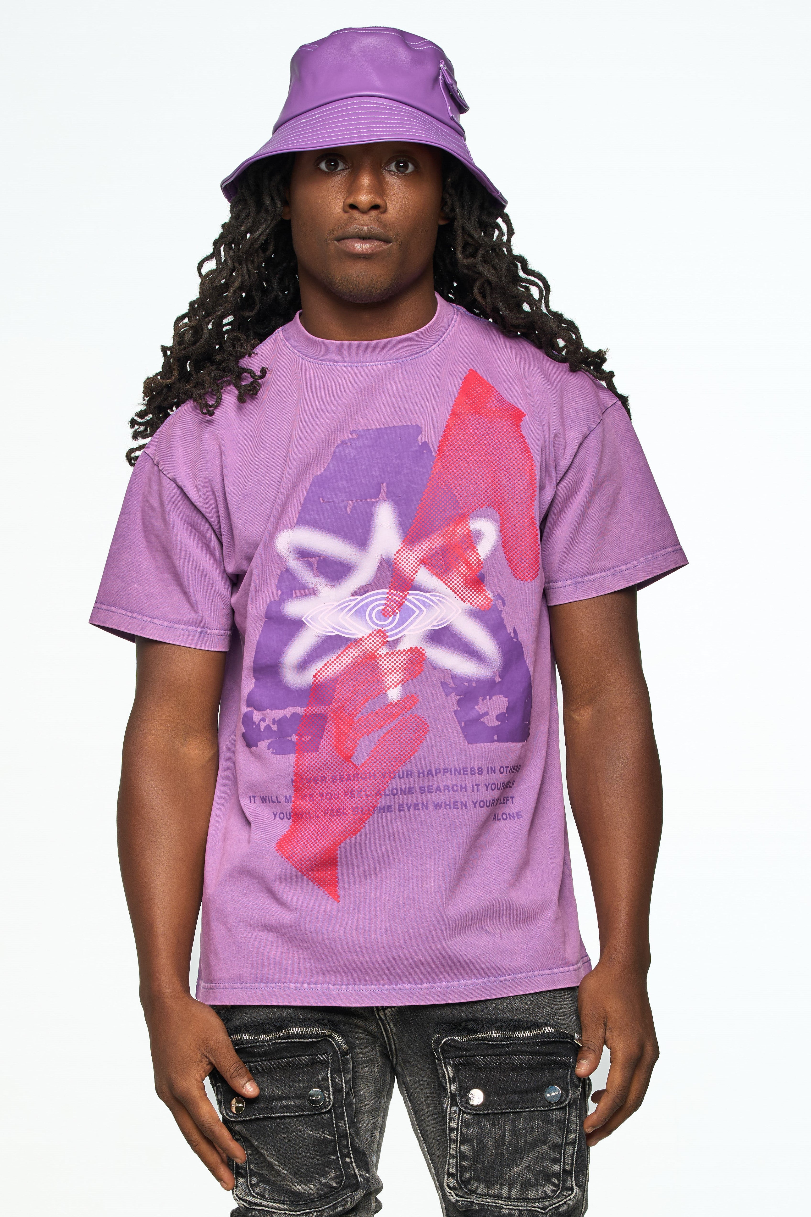 AOLOGNE NEVER ALONE SS TEE (LAVENDER)