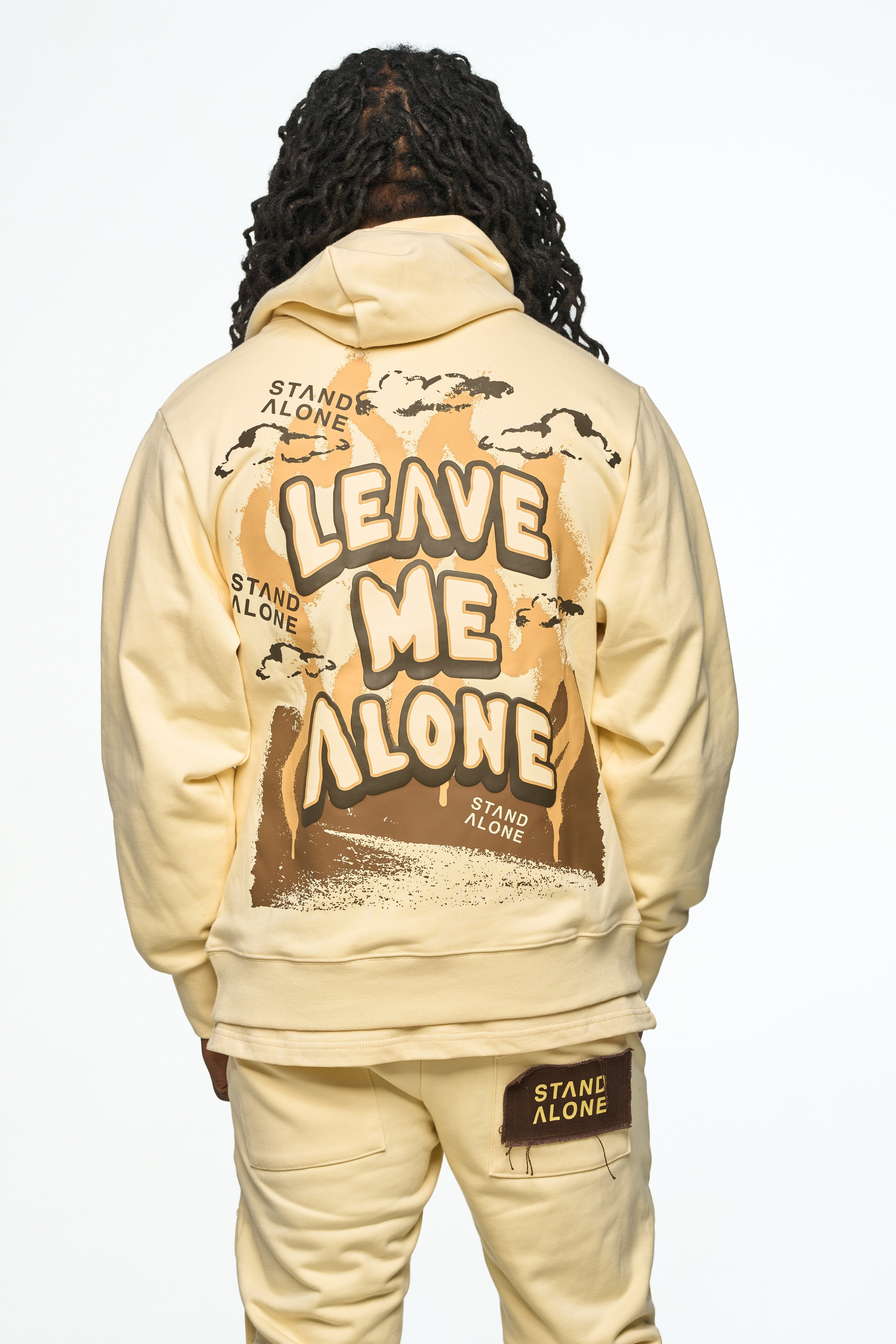 AOLOGNE LEAVE ME AOLOGNE CREAM HOODIE (CREAM)