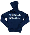 RETRO LABEL Friends Problems HOODIE (RETRO 4 midnight navy)