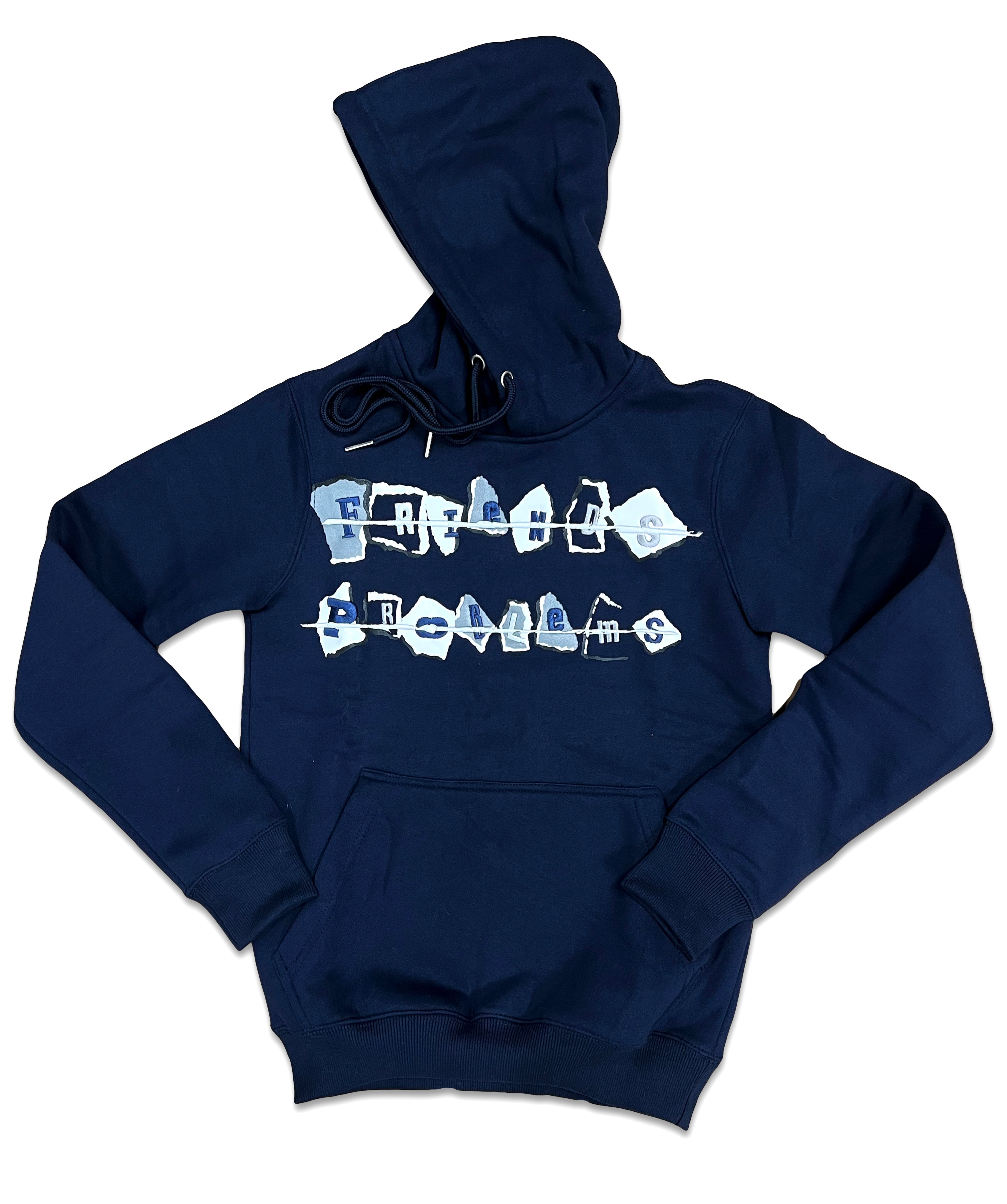 RETRO LABEL Friends Problems HOODIE (RETRO 4 midnight navy)