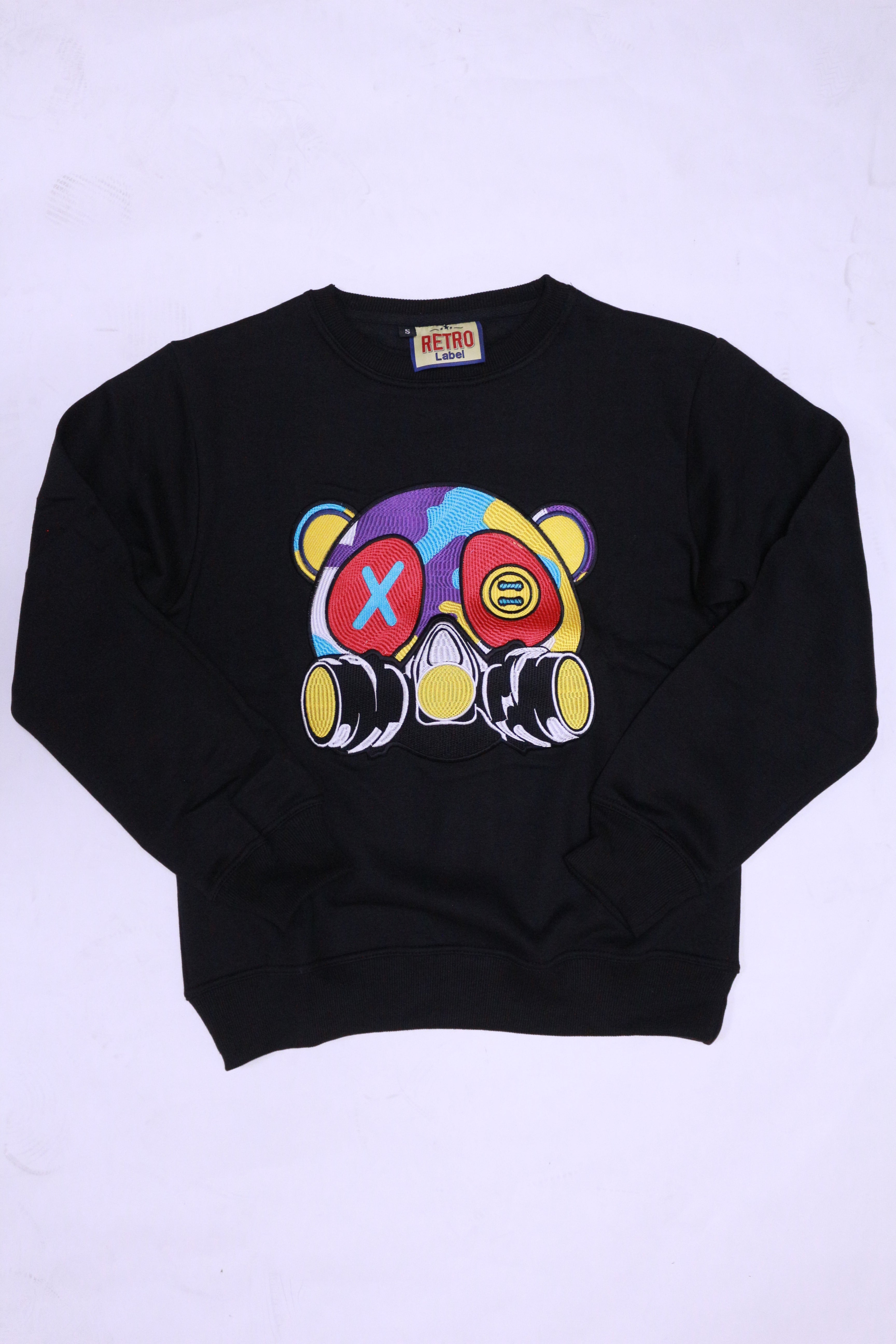 RETRO LABEL Gas Mask Crewneck (Black)