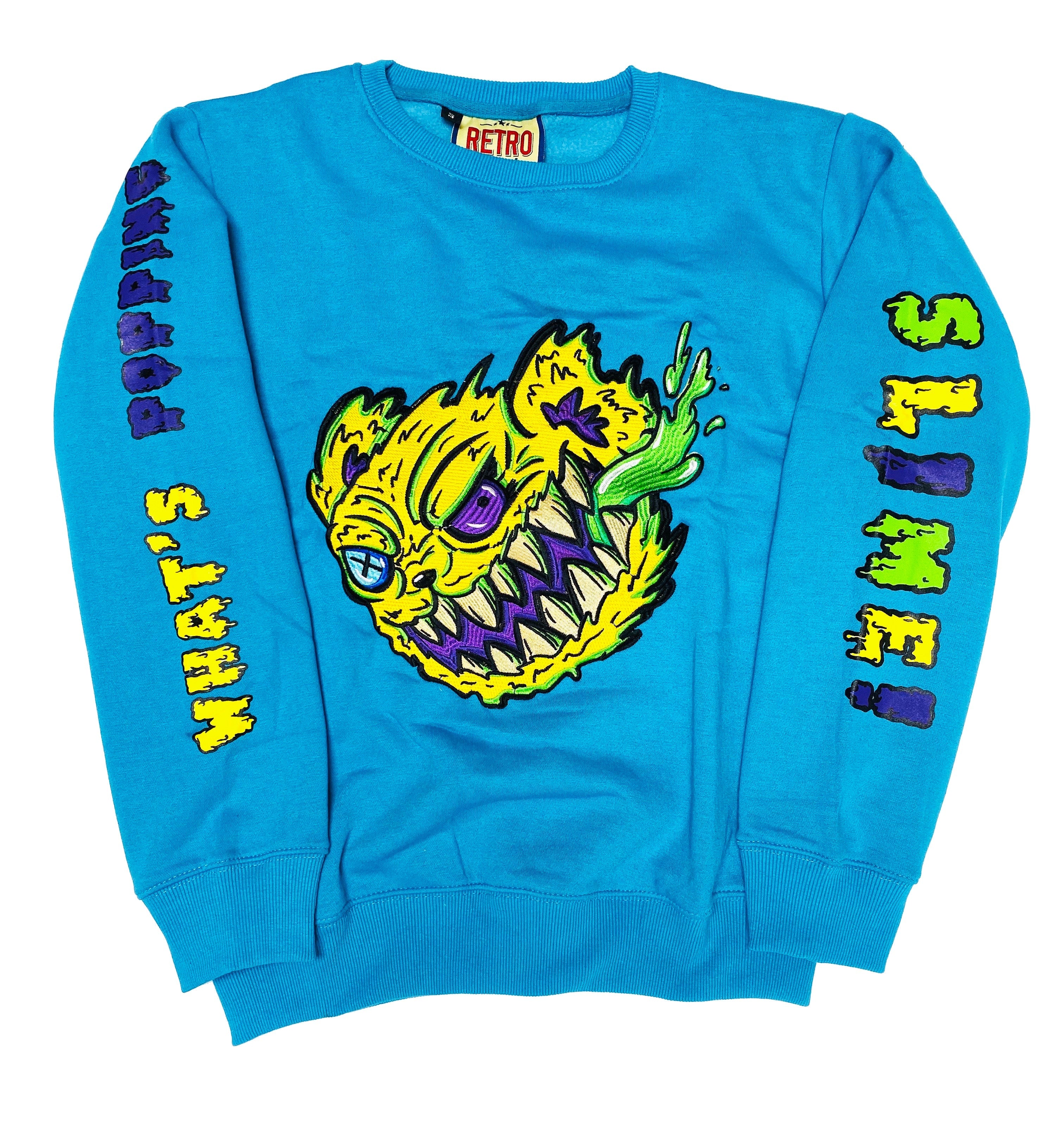 RETRO LABEL Slime Bear Crewneck (Blue)
