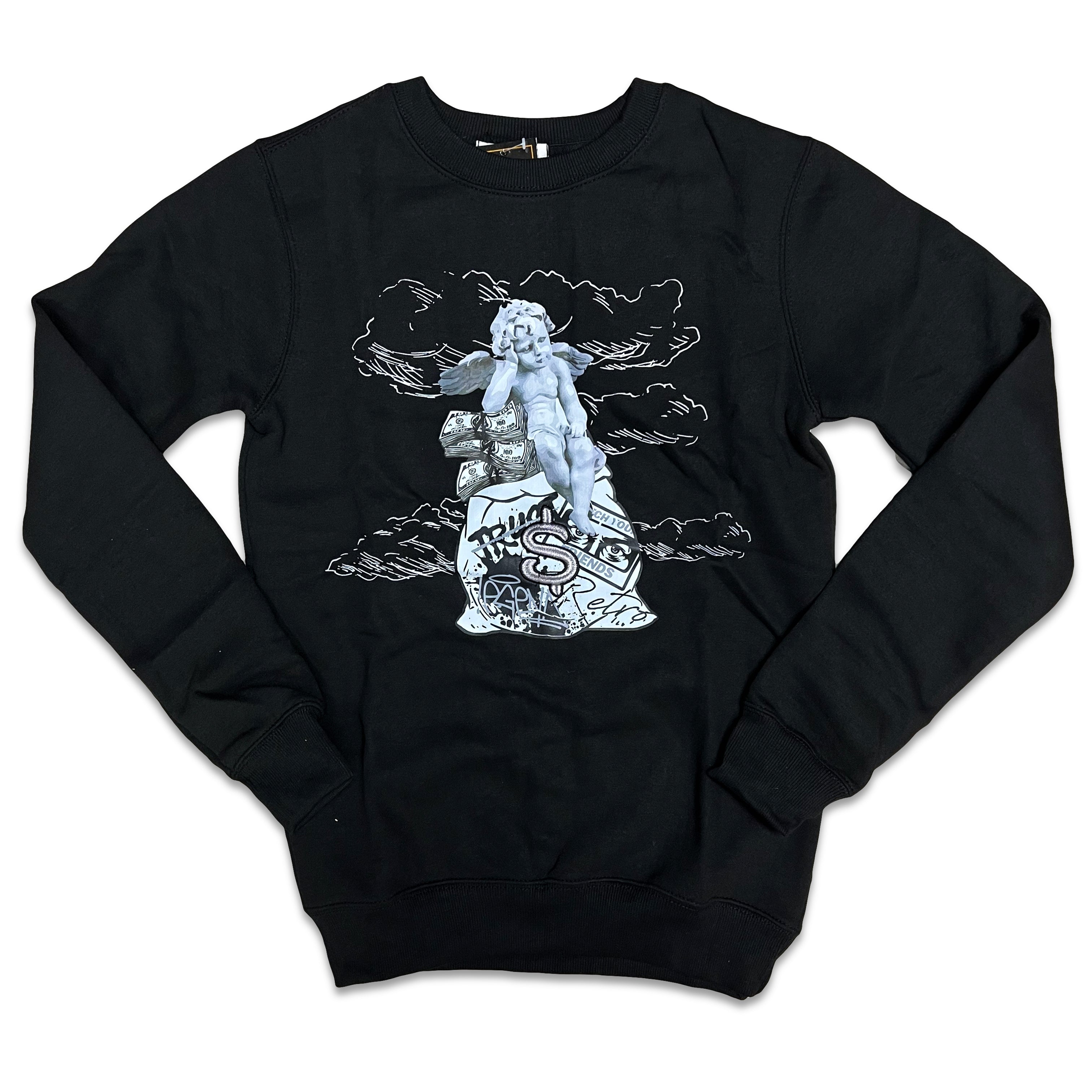 RETRO LABEL Money Bag Crewneck (RETRO 6 METALLIC SILVER)