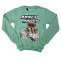 Retro Label Money Moves Crewneck (Retro 13 Singles Day)