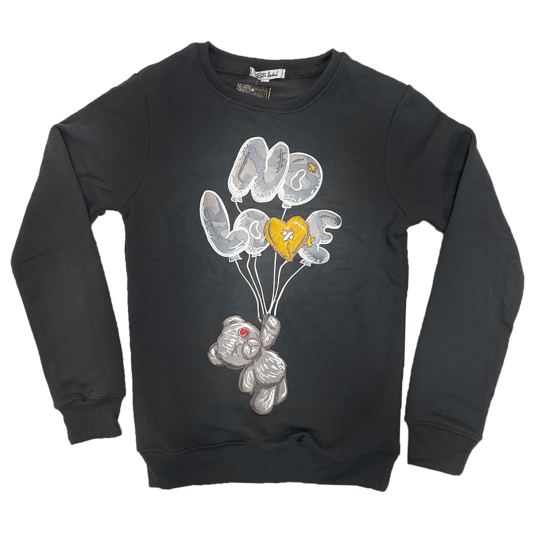 Retro Label No Love Air Crewneck (Retro 3 Cool Grey)