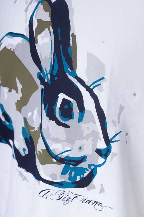 A TIZIANO Jagger | Graphic Print Crewneck (White)