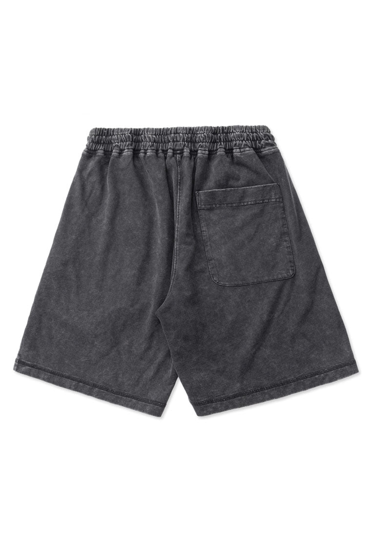 Alpha Style Drake Snow Wash Shorts (BLK)