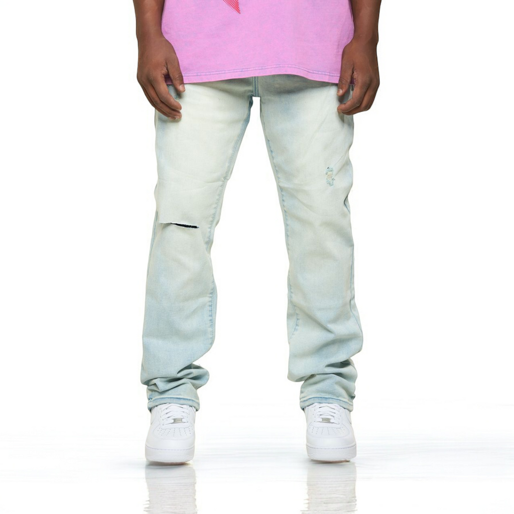 PHEELINGS HORIZON STRAIGHT FIT DENIM (LIGHT BLUE SAND WASH)