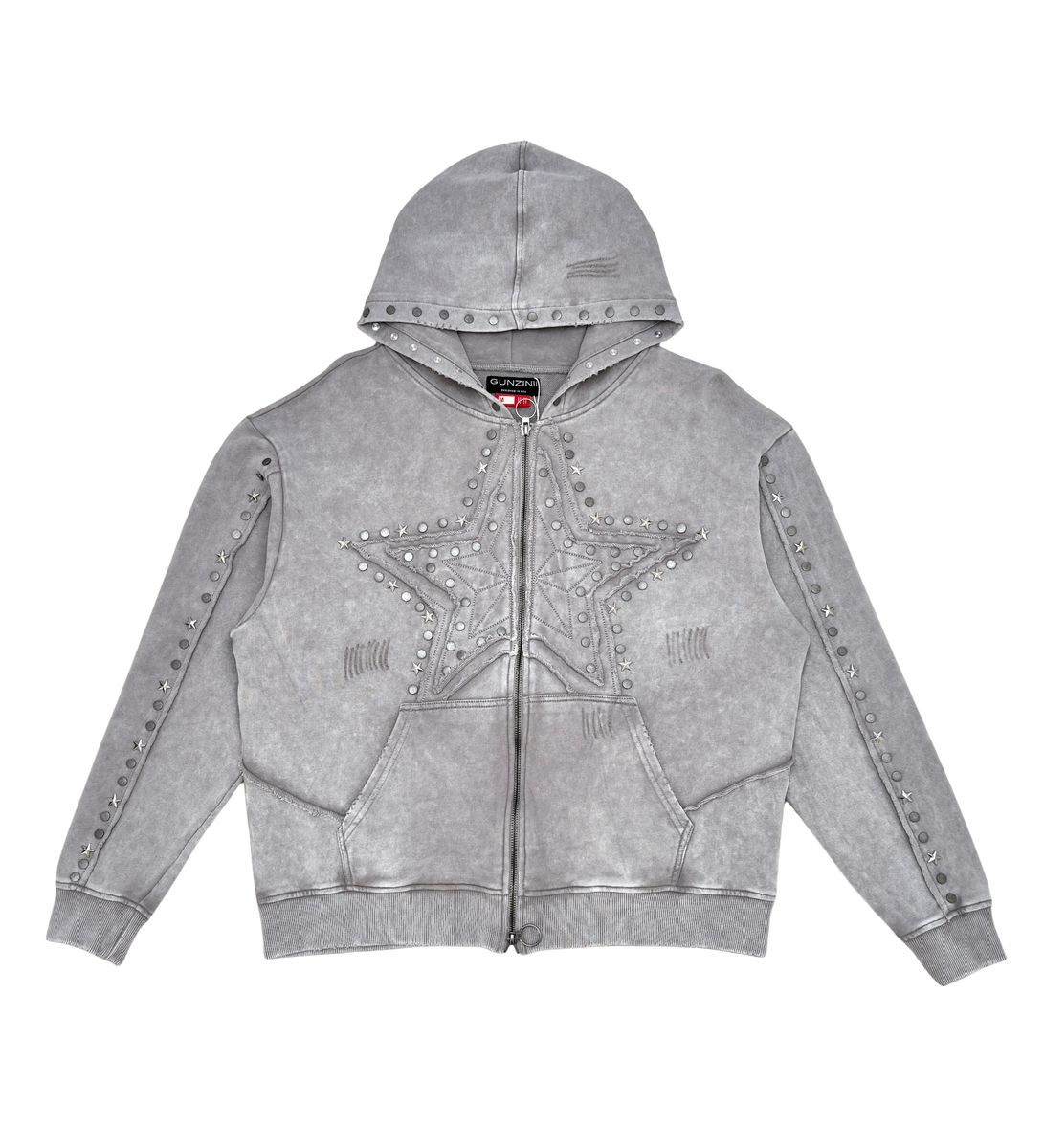Gunzinii french terry hoodie set (Light Grey)