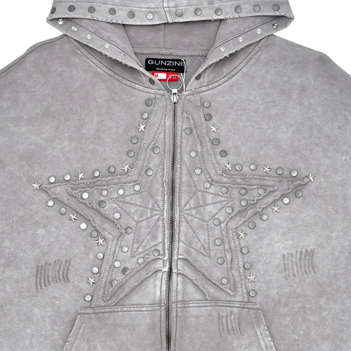 Gunzinii french terry hoodie set (Light Grey)