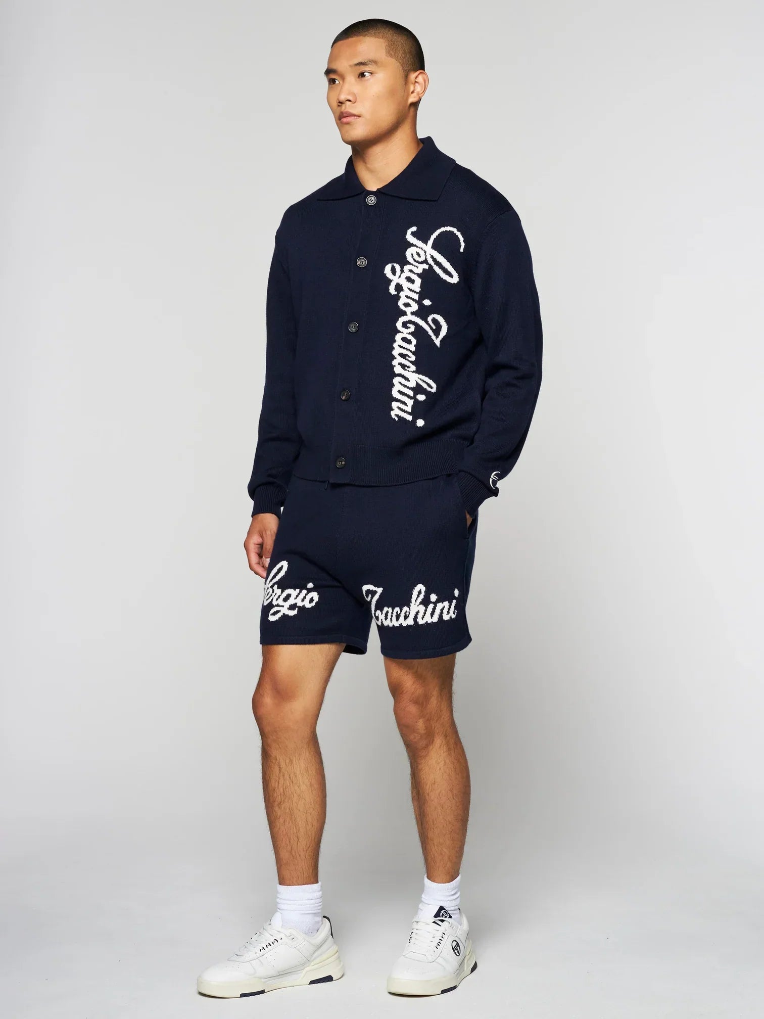 Sergio Tacchini NARNI KNIT CARDIGAN AND SHORTS (MARITIME BLUE)