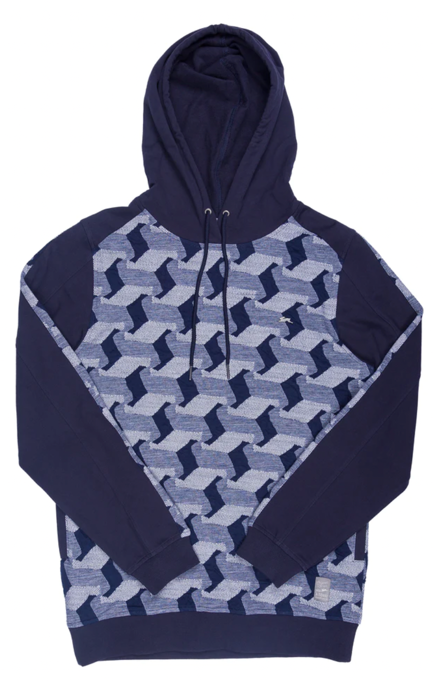 A Tiziano Eddie | Men's Fancy Knit Hoodie (Indigo)