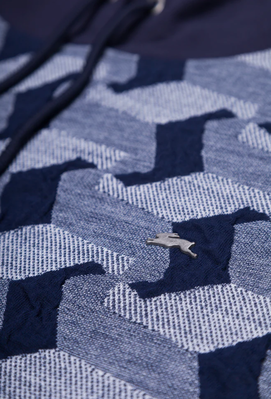 A Tiziano Eddie | Men's Fancy Knit Hoodie (Indigo)