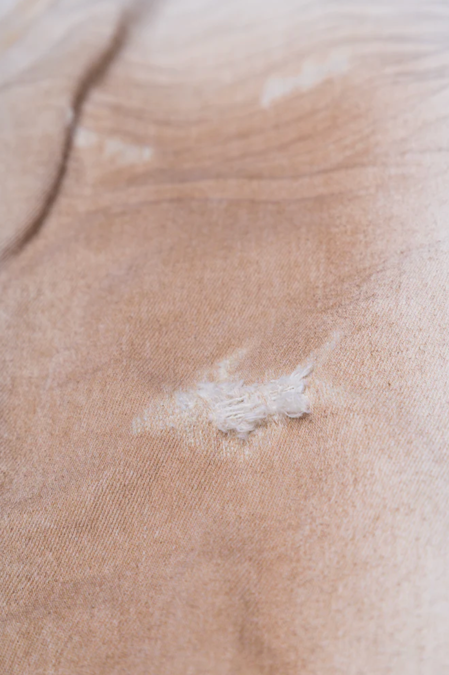 A Tiziano Tristan | Men's Stretch Twill Jeans With Stains (Creme)