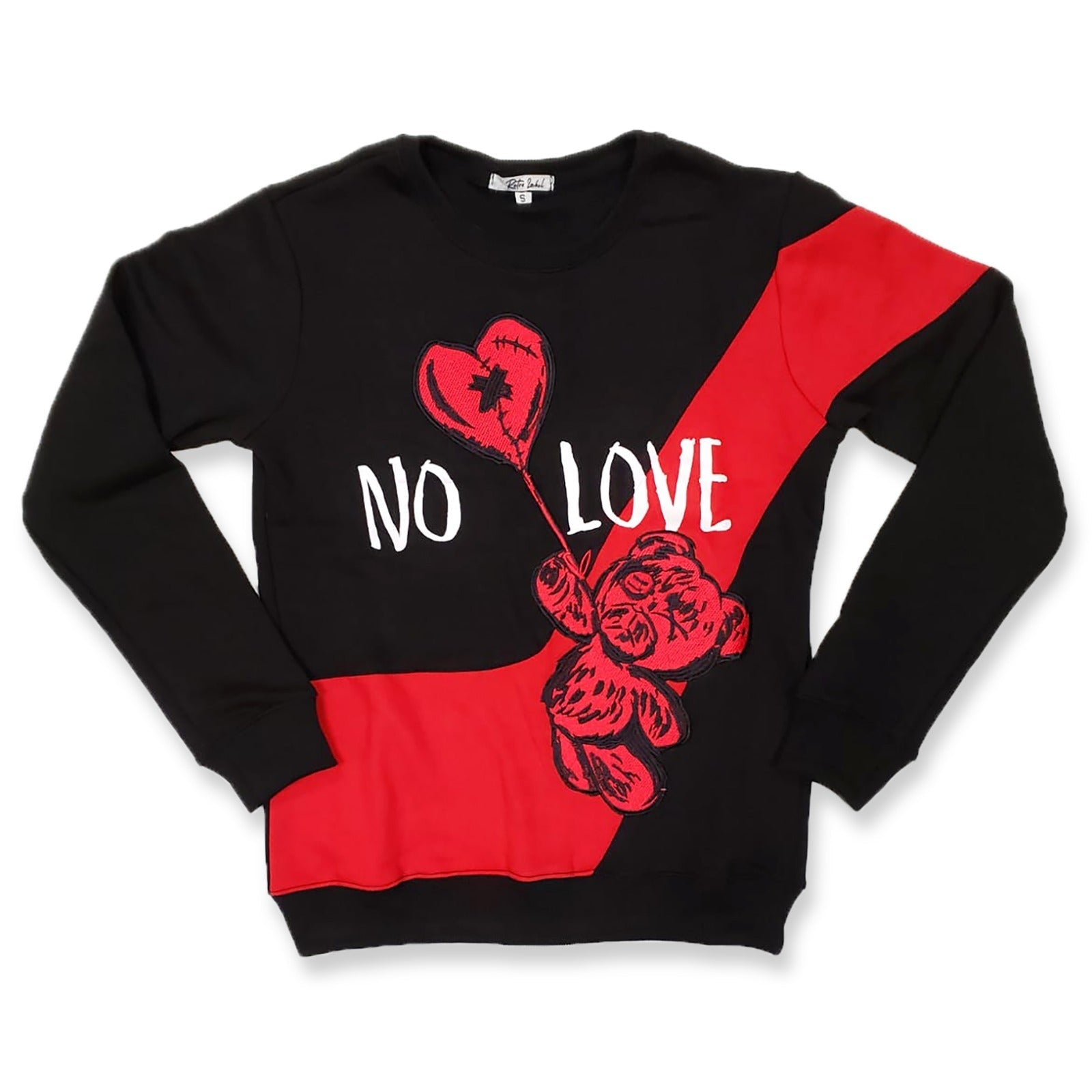 RETRO LABEL NO LOVE CREWNECK (RETRO 4 RED THUNDER)