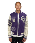 George V Paris Varsity Jacket (PURPLE/WHITE)