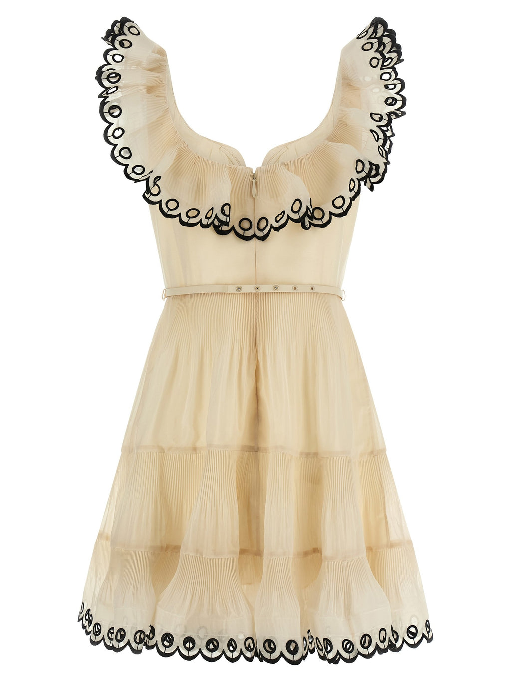 ZIMMERMANN 'Embroidered Frilled Mini' dress