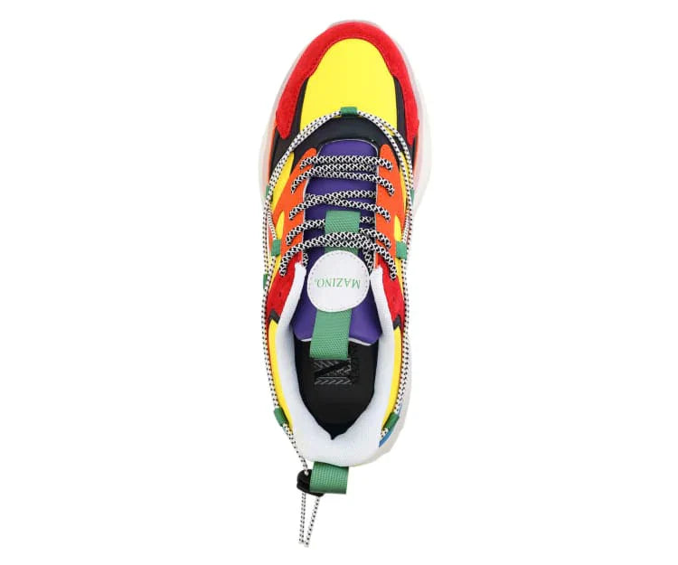 Mazino Dynamite Shoes (Yellow Multi/Red/Orange)
